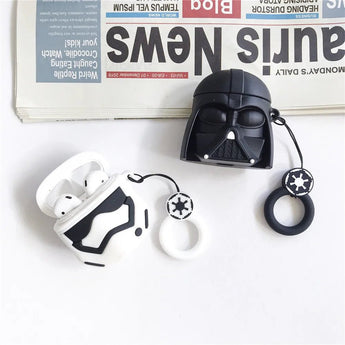 For Airpods 1 2 3 Pro Case Cute Cartoon Darth Vader Silicone Earphone Case Accessories Cover - SimpleTech